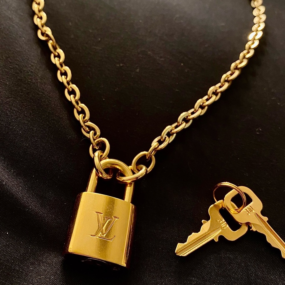 Louis Vuitton Lock and Key Chain Necklace